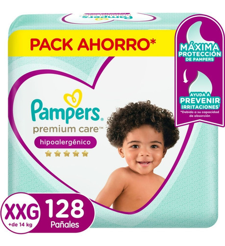 Pañales Pampers Premium Care Talla Xxg 128 Uni. Tamaño Extra extra grande (XXG)