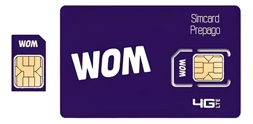 2 Dos Simcard Wom Prepago Activada Recargas 4g Minutos Datos