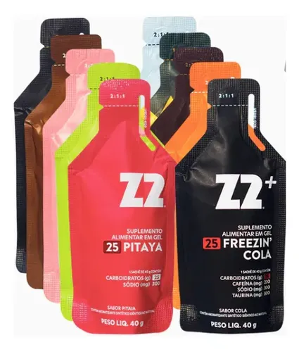 Kit Gel Z2 10 Saches Sabores Variados | Parcelamento sem juros