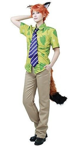 Miccostumes Hombres De Fox Nick Wilde Cosplay Con Los Oídos 