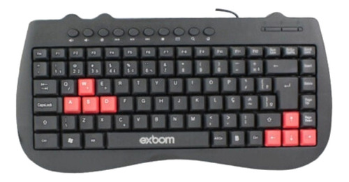 Teclado Exbom BK-M52 QWERTY português Brasil cor preto