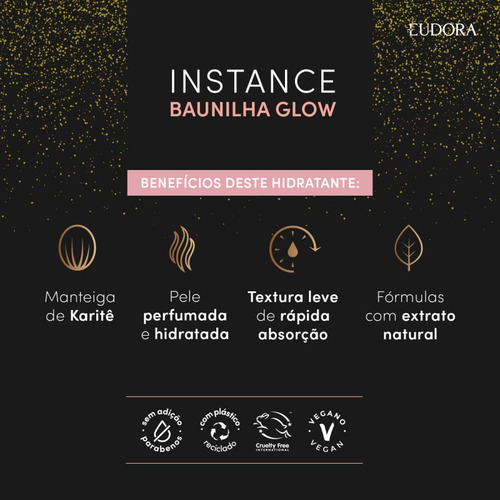 Eudora Instance Creme Hidratante Desodorante Corporal Baunil