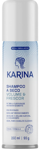 Kit 6 Shampoo A Seco Karina Volume Frescor Capilar 150ml