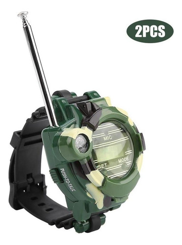 . 2 Unids 7 En 1 Walkie Talkies Reloj Electrónico Radio .