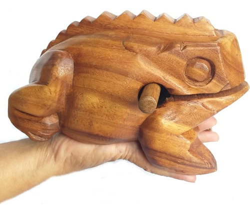 Cozinest Extra Large 9  Wood Frog Guiro Rasp Percussion Inst