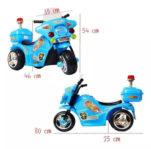 Mini Moto Motinha Elétrica Infantil Azul Cross 6v Luz Som