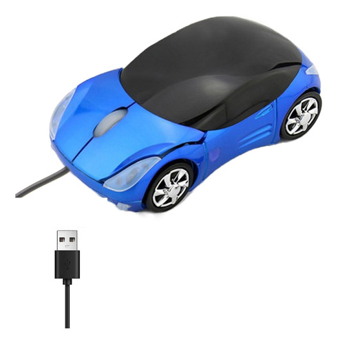 Zlmc Ratón Óptico Con Cable Usb Coche Deportivo Pequeño, 2 O