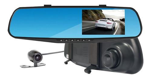 Imagem 2 de 6 de Retrovisor Com Camera De Re E Frontal Dvr Rs-510br Roadstar