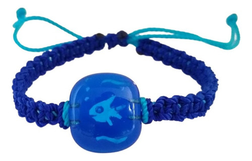 Imagen 1 de 3 de Pulsera Tejida Macramé Pececito