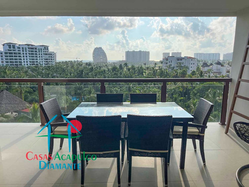 Cad La Isla Java F6. En Condominio De Playa. Terraza Con Vista A Las Albercas