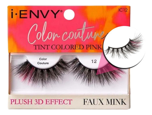 Cílios Postiços I-envy Color Couture Faux Mink Pink Ic12