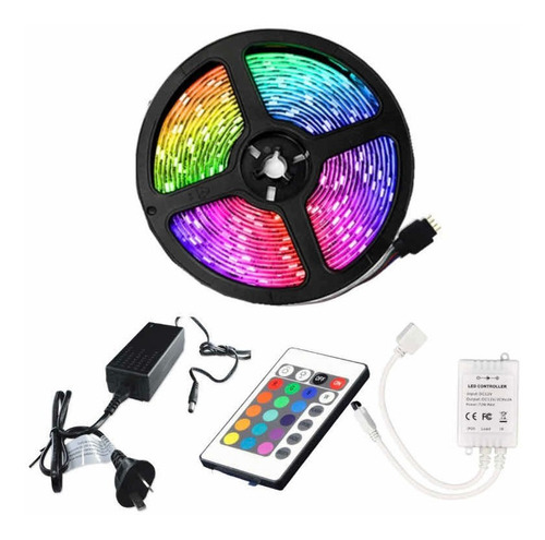 Tira Led Rgb 5050 Más Lámpara Giratoria Doble