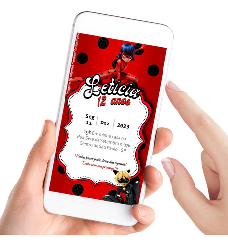 Ladybug Convite Virtual De Aniversário Para Whatsapp