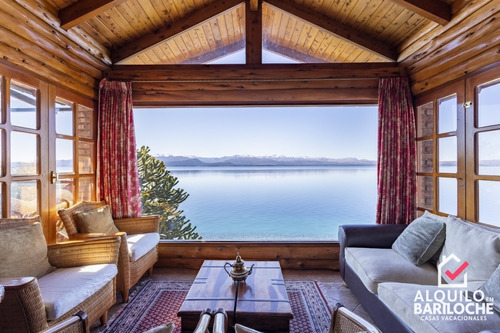 Imagen 1 de 18 de Alquiler Casa En Bariloche Con Costa De Lago Nahuel Huapi. 10 Pax. Km5. 360.
