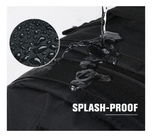 Mochila Tactica Militar Importadas 45lts Panzer Impermeables Negro Lisa