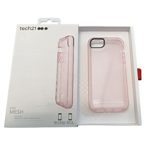Funda Tech21 Evo Mesh, Rosa Para iPhone 5, 5s,se
