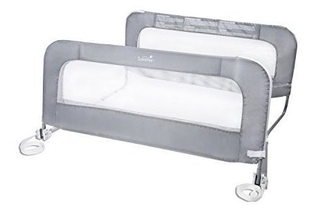 Barrera De Seguridad Para Cama Doble, Color Gris, De