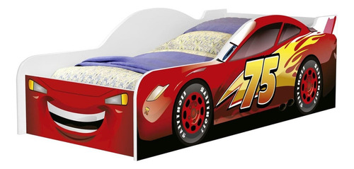 Cama Carro Infantil Mdf Quarto Infantil Mcqueen Carros Cor Vermelho