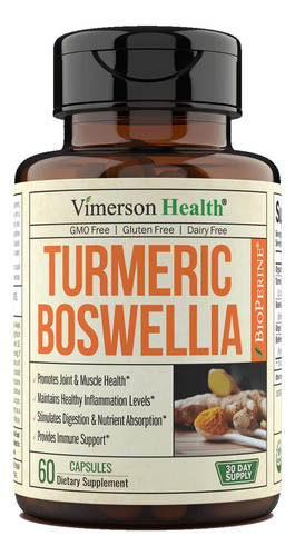 Vimerson Health Turmeric Boswellia Gluten Free 60 Capsules
