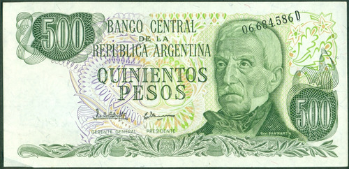 Argentina Billete 500 Pesos 18188 Error De Impresión S/c-