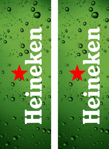Imagem 1 de 2 de Adesivo Laterais Geladeira Envelopamento Heineken 