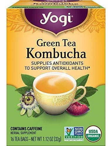 Caja De Tè Yogi Tea - Té Verde Kombucha (paquete De 6) - S