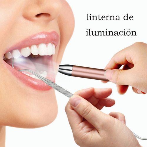 Imagen 3 de 8 de Set De 7 Herramientas De Limpieza Dientes Acero Inoxidable