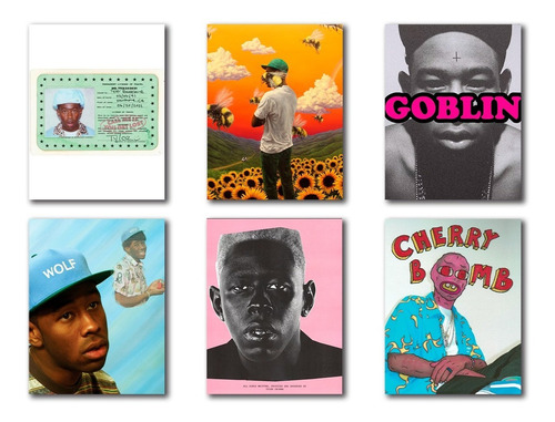 Cuadros Decorativos Tyler The Creator Discografía 6 Piezas