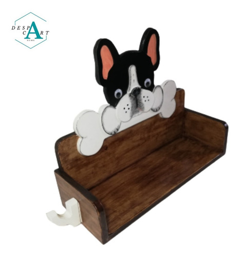 Imagen 4 de 7 de Despacart -perchero De Pared Multifuncional Bulldog Francés.