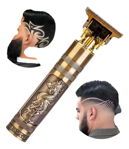 comprar Máquina De Cortar Cabelo Fazer Barba Acabamento Dragão Dourado-escuro