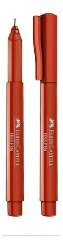 Caneta Boligrafis Fine Pen 0.4 Vermelho Faber Castell