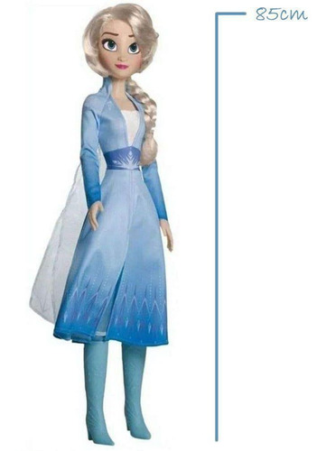 Imagem 4 de 5 de Boneca Elsa Articulada Grande 85cms Frozen S2 Baby Brink