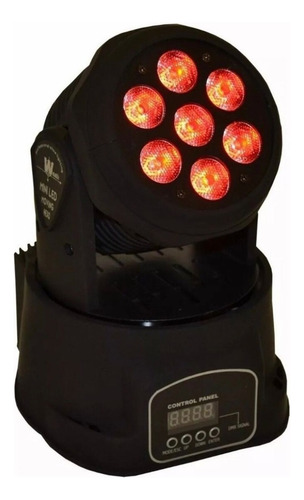 Mini Been Moving Head Wash 7 Led 12w Rgbw Dmx 110v/220v