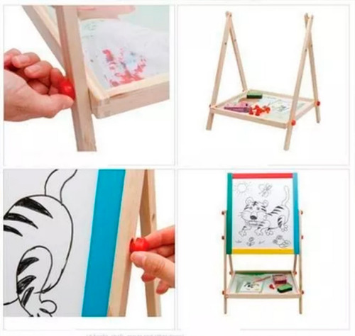 Imagen 6 de 7 de Pizarra - Pizarrón Infantil Imantada, Letras Y Números Niños