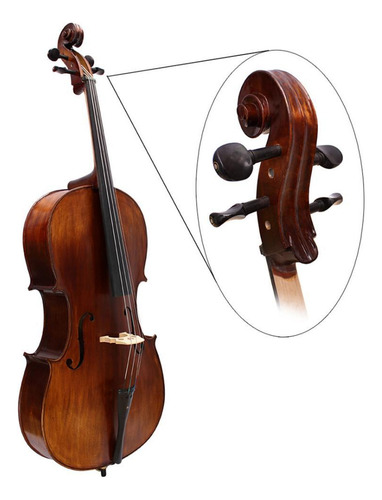 Finest 4pcs / Pack Ebony 3/4 4/4 Cabezales De Para Clavijas