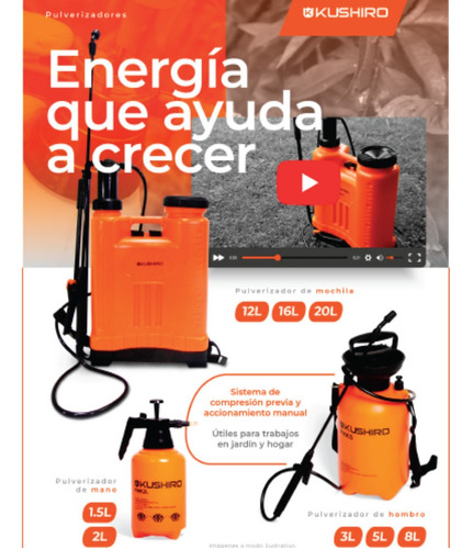Fumigador Pulverizador Mochila 5 Lts Jardin Plantas Rociador