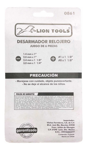Set 6 Mini Desarmadores Precisión Herramienta Básica Taller