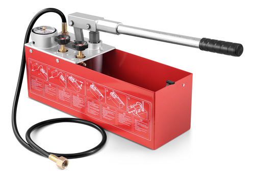 Vevor Bomba De Prueba Hidrostática 25 Bar Kit Probador 10 L
