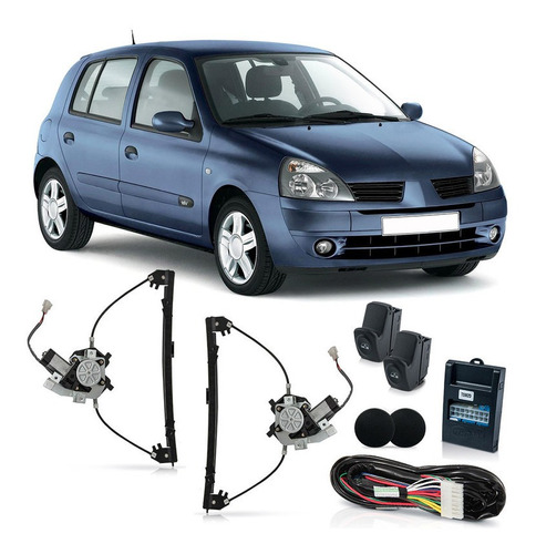 Kit Vidro Elétrico Clio 2006 2007 2008 2009 2010 2011 2012