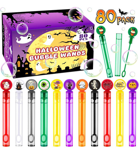 Hinzer Paquete De 80 Mini Varitas De Burbujas Para Fiestas D