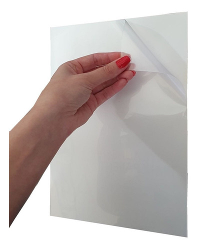 Vinil Adesivo Transparente A4 Prova Dágua 20 Folhas P/ Jato
