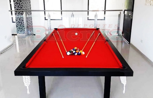 Mesa De Pool 1.85x1.10 Semiprofesional Mdf + Kit Accesorios