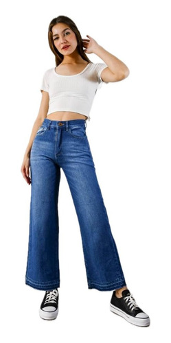 Pantalon Jean Mujer Calce Perfecto Tiro Alto Levanta Cola