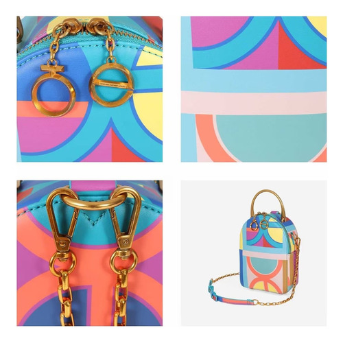 Bolso 2 En 1 Cloe Mini Backpack/crossbody Asas Con Cadena