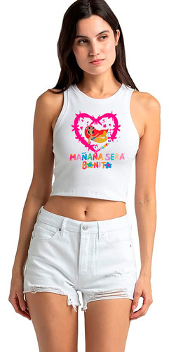 Blusa Tipo Crop Top Karol G - Mañana Sera Bonito - Bichota 