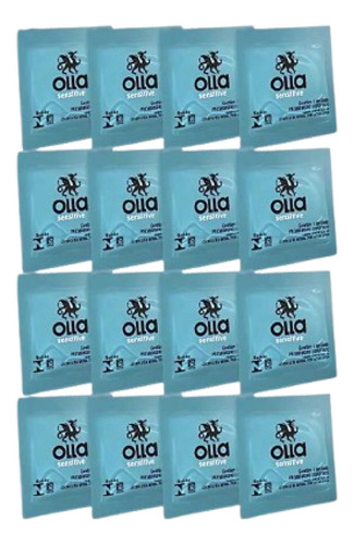 16 Preservativo Camisinha Soltas Olla Sensitive 52,5mm Kit