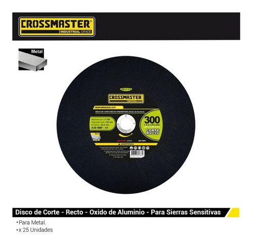 Disco De Corte 14'' Sensitiva Crossmaster Para Metal Calidad