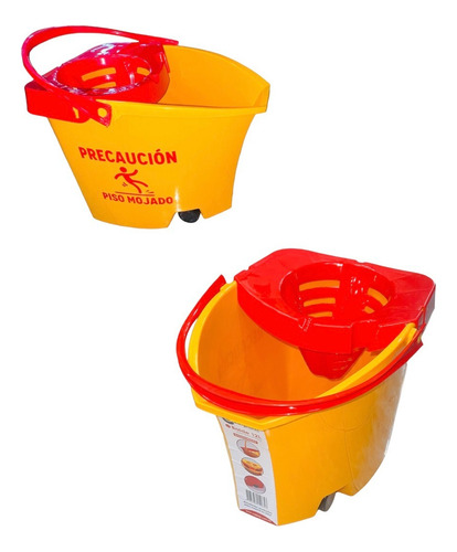 Balde Escurridor 12lts+trapero Color Amarillo
