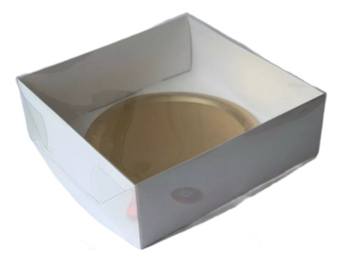 Caja Para Desayunos/tortas Con Tapa Acetato 30x30x10 (30u)