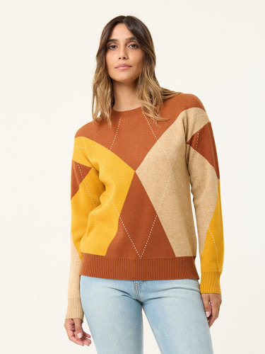 Sweater Rombos De Bremer Tejido Grueso